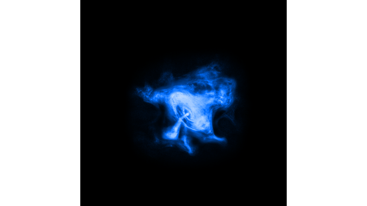 Krab na falach rentgenowskich. Źródło: NASA, CfA, J. DePasquale