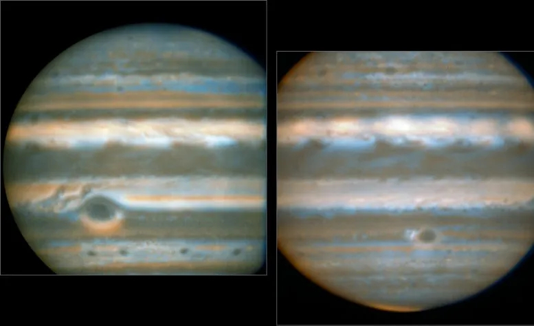 Zdjęcia Jowisza w podczerwieni