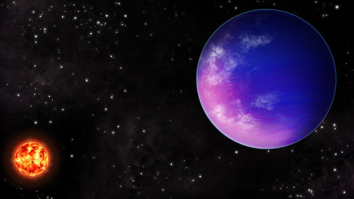 Wizja artystyczna planety K2-25b.