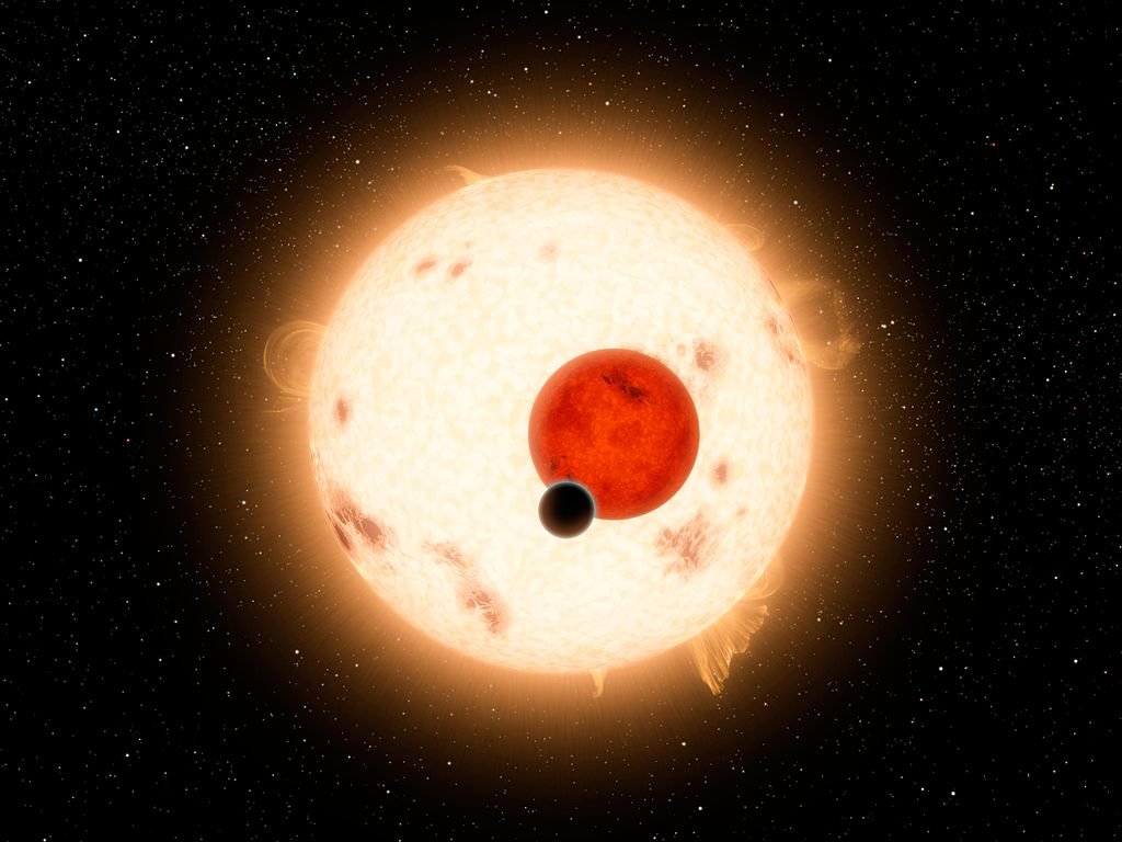 Wizja artystyczna układu Kepler-16b.