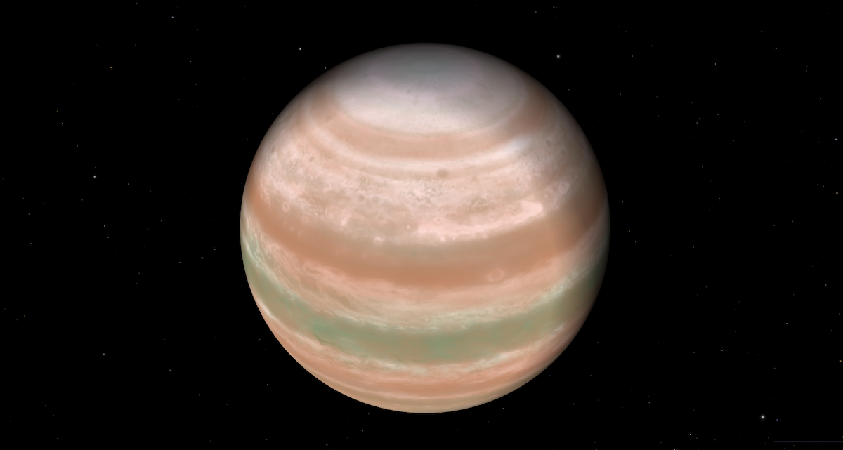 Wizualizacja HIP 41378 f, gazowej planety znajdującej się 347 lat świetlnych od Ziemi.