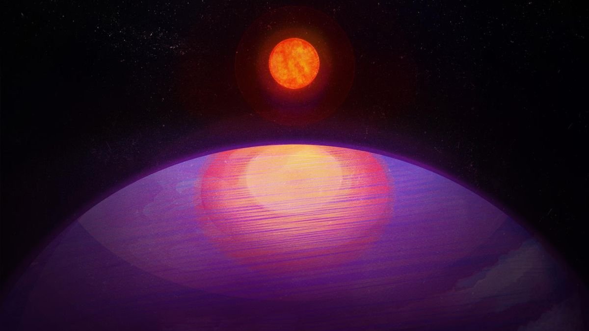 Na zdjęciu: Masywna planeta na orbicie niewielkiej gwiazdy. (Penn State)