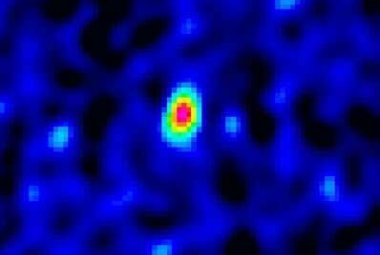 Obraz obiektu J1148+5251 uzyskany dzięki VLA. Źródło: NRAO/AUI/NSF 
