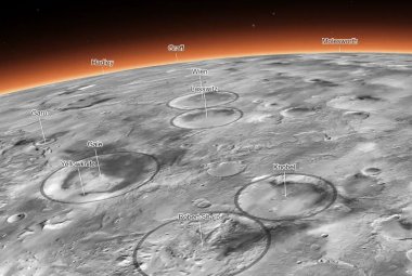 Globalna mozaika powierzchni Marsa jest szczególnie przydatna do wykrywania kraterów uderzeniowych. 