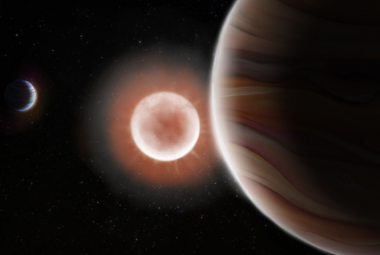 Wizja artystyczna dwóch egzoplanet w układzie TOI-4600.