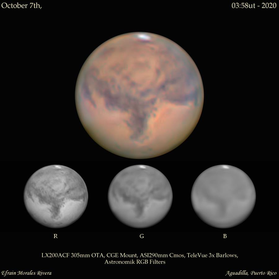 Mars widoczny w opozycji 2020 r.