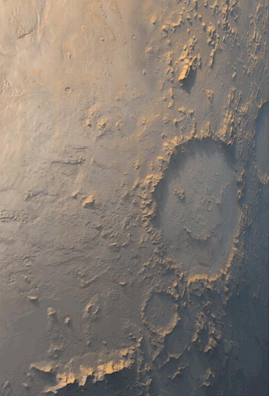 Uśmiechnięta buźka na Marsie (krater Galle)
