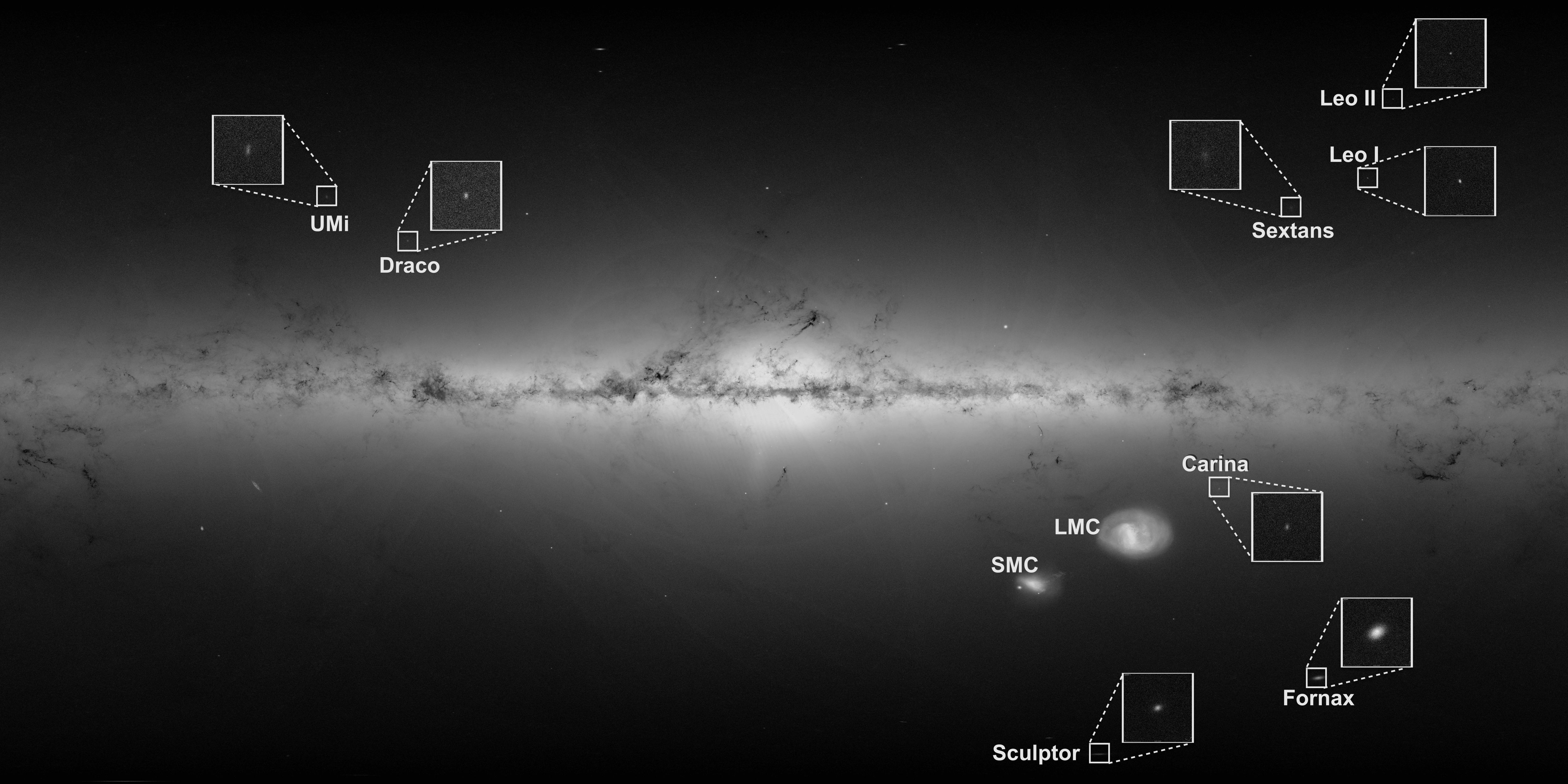 A brand new look at the dwarf galaxies surrounding the Milky Way |  Urania
