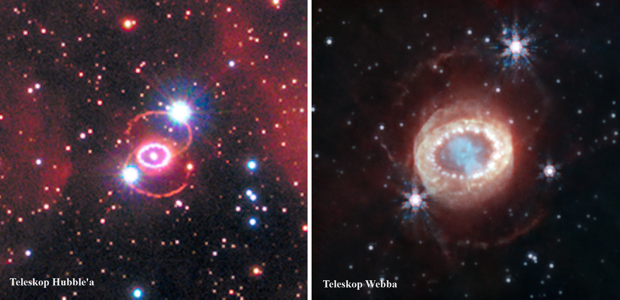 Webb ujawnił nowe struktury w słynnej supernowej SN1987A