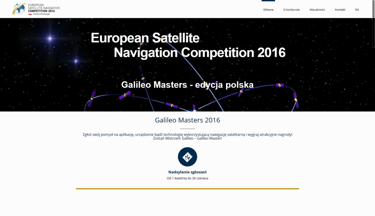 Galileo Masters 2016 - witryna polskiej edycji konkursu
