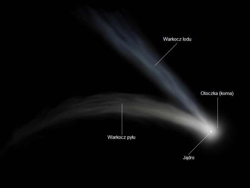 Schemat budowy komety
