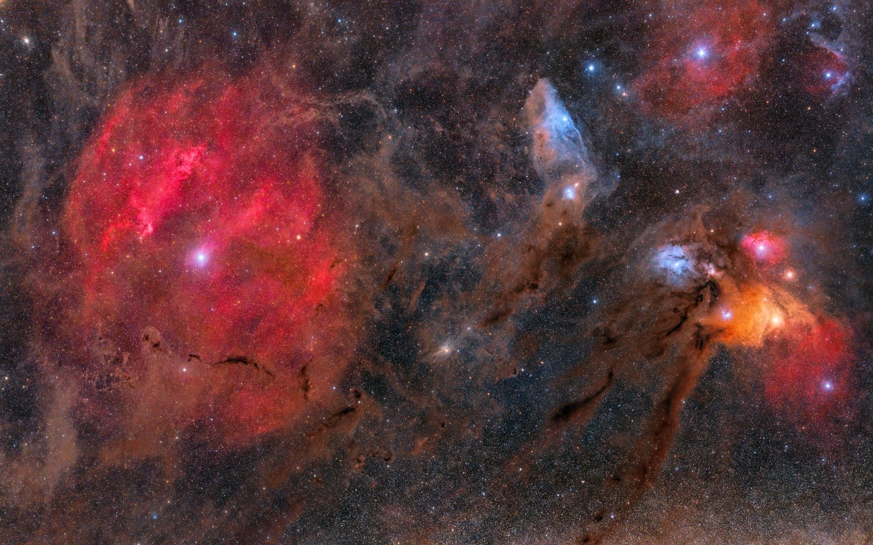 Zdjęcie Mgławicy Zeta i Rho Ophiuchi z kompleksem pyłowym autorstwa Ireneusza Nowaka