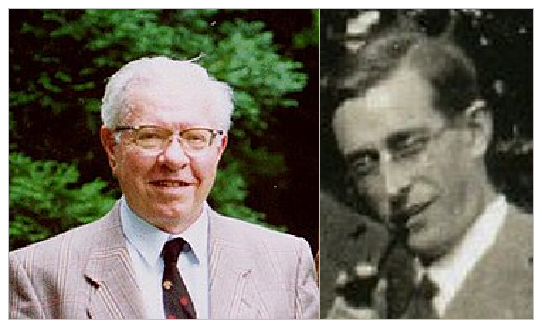 ​Fred Hoyle (z lewej) i George Gamow. Źródło: Wikipedia. [Kliknij i przeciągnij, by przenieść.] ​