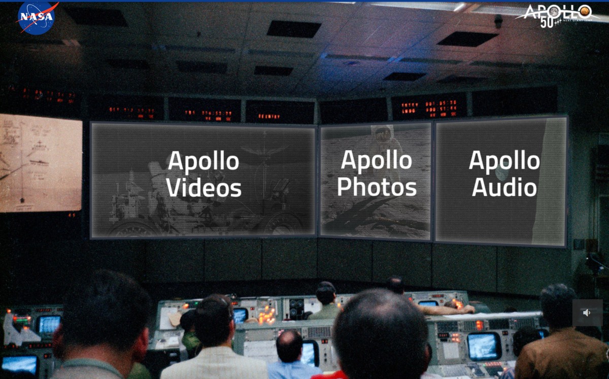 NASA Apollo 50th - strona internetowa