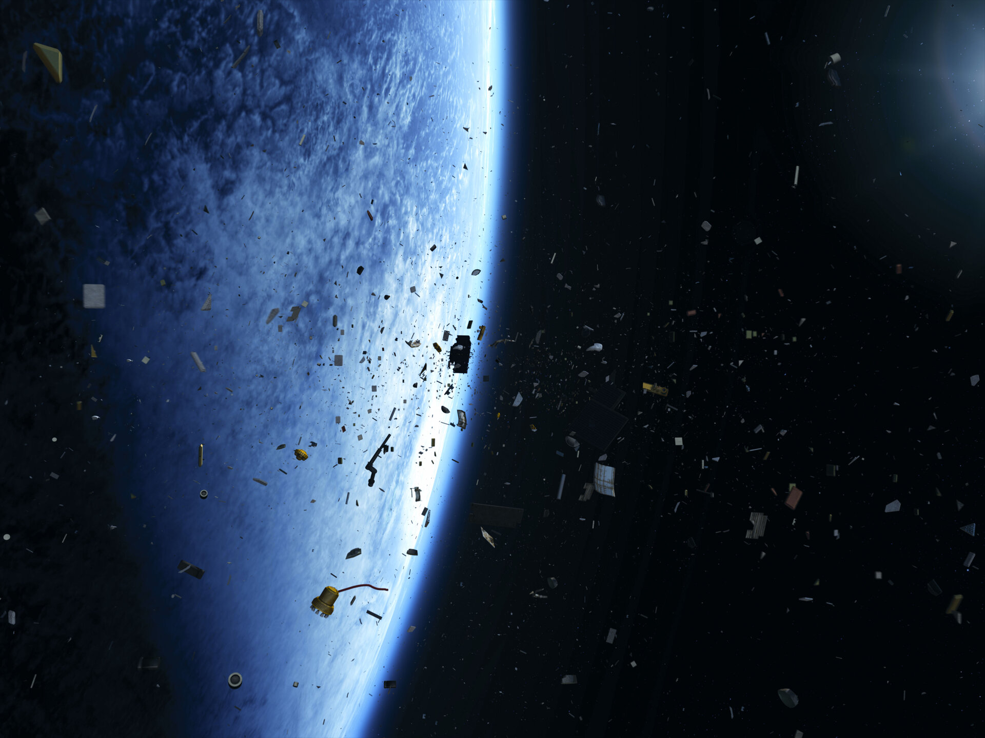Śmieci kosmiczne wokół Ziemi