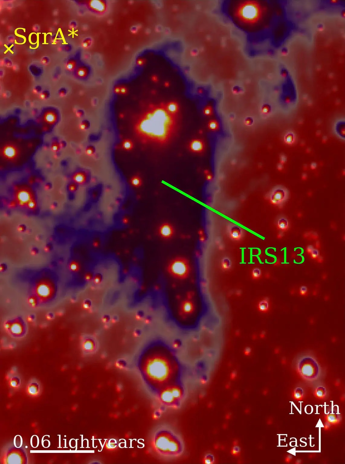 Widok otoczenia supermasywnej czarnej dziury SgrA