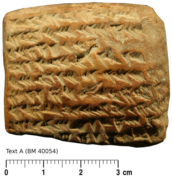starożytna babilońska tabliczka klinowa