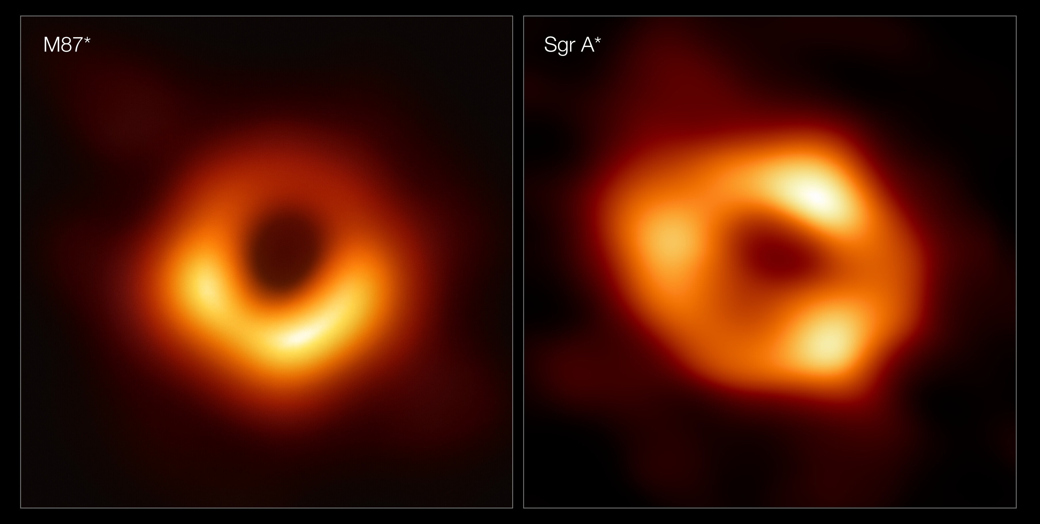 Obrazy dwóch supermasywnych czarnych dziur: M87* i Sgr A*