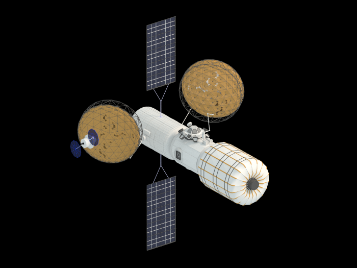 Stacja zaprojektowana przez zespół HECATE (nazwa pochodzi od Human Exploration of Cis-lunar space via Assets Tele-operated from EML2)
