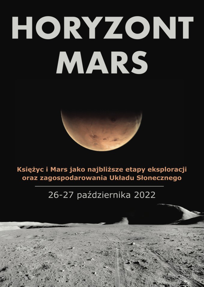 Plakat konferencji z serii Horyzont Mars