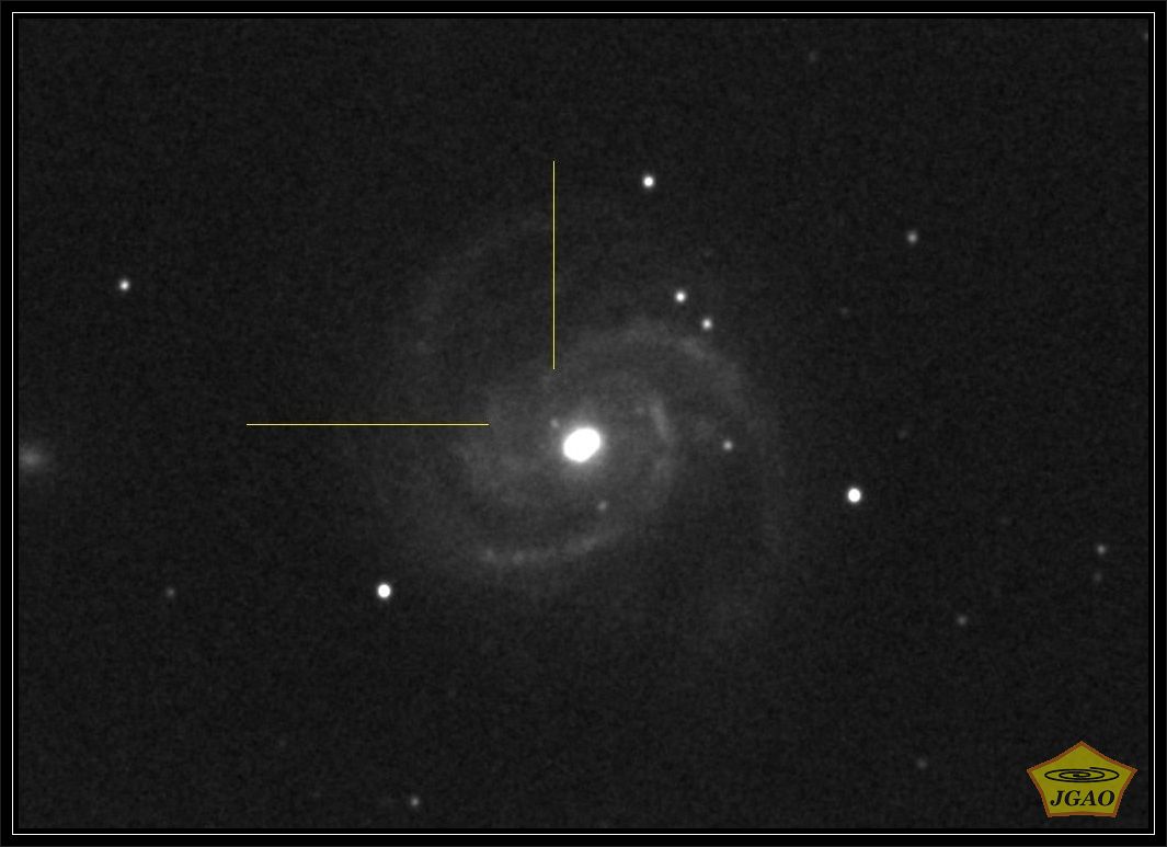 Zdjęcie na którym Jarosław Grzegorzek odkrył supernową SN2019ehk.