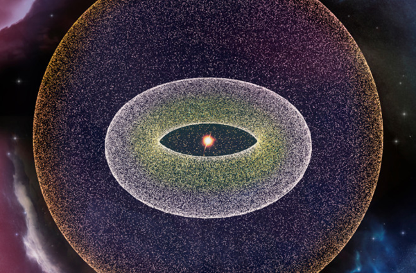 Hipotetyczne wyobrażenie sferycznego Obłoku Ooorta. Źródło: Naeblys/Shutterstock