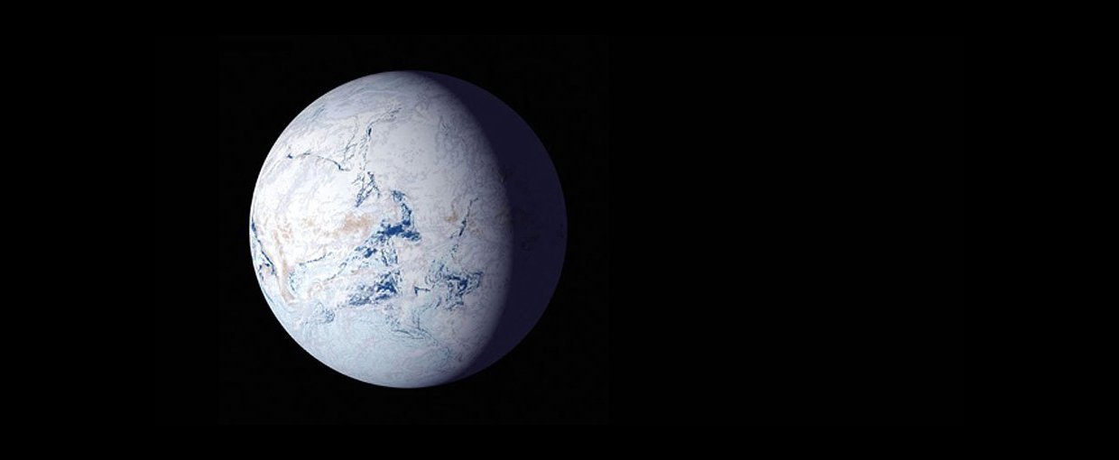 Ziemia śnieżka - wizja artystyczna. Źródło: NASA.
