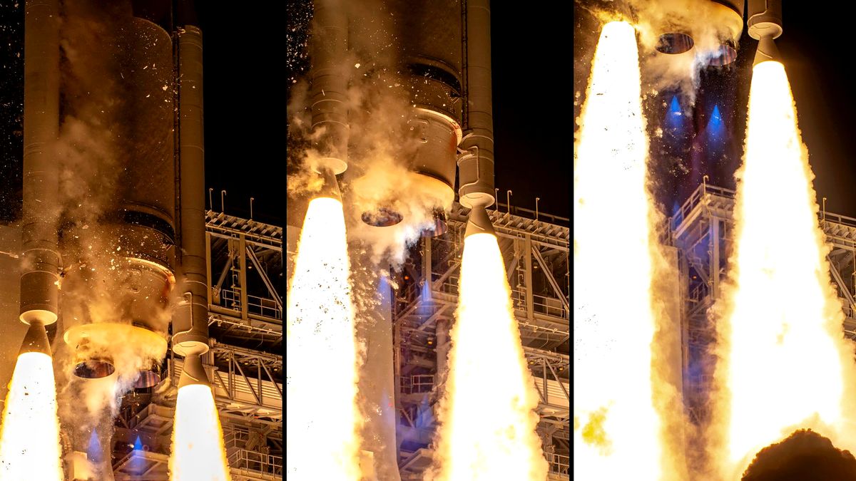 Josh Dinner z portalu Space.com uchwycił momenty z niedawnego udanego startu rakiety Vulcan Centaur. (Josh Dinner)
