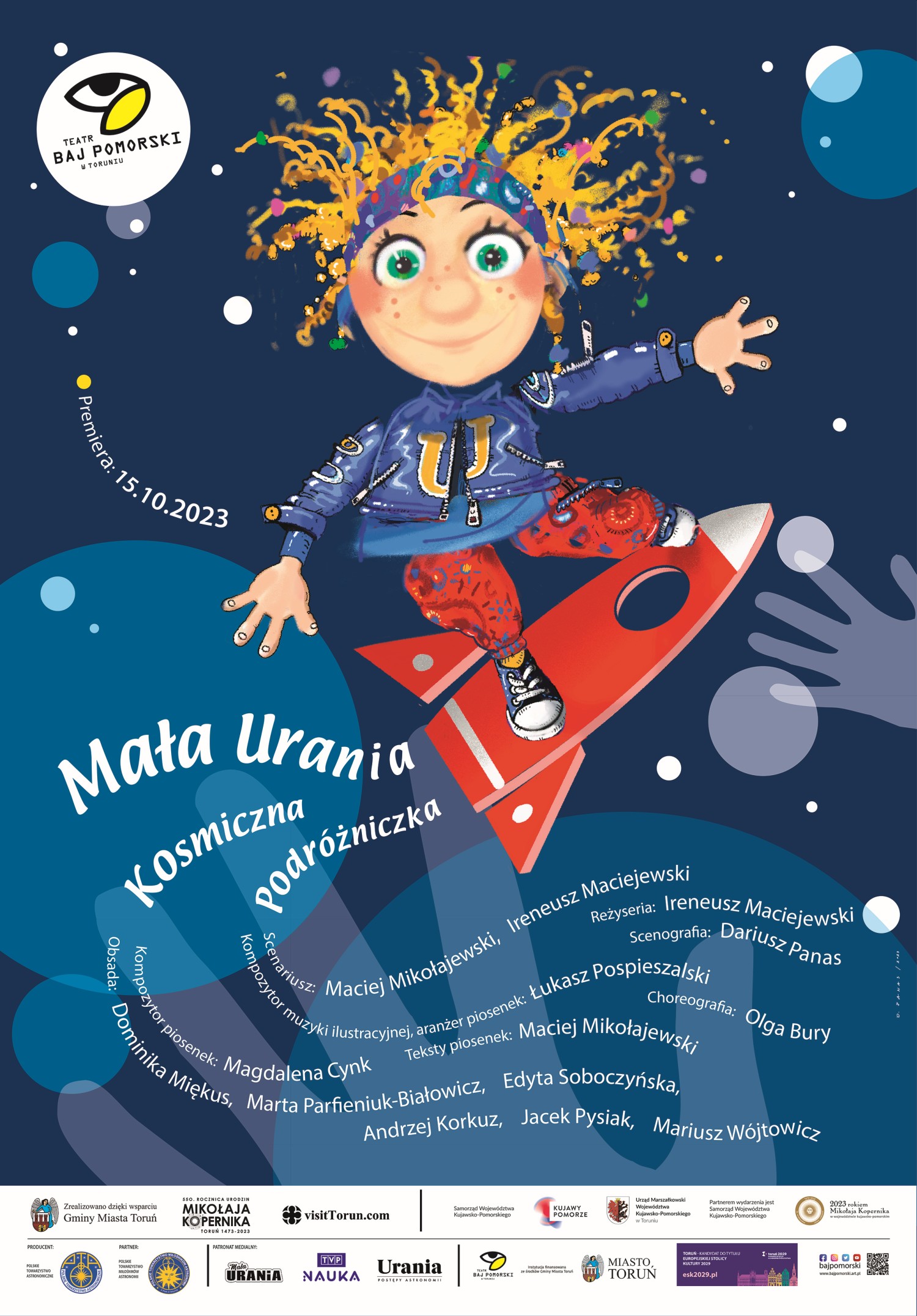 "Mała Urania - kosmiczna podróżniczka" - plakat spektaklu