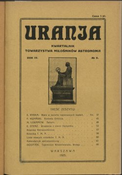 Urania nr 3/1925 (Uranja nr 3/1925)