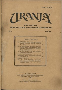 Urania nr 3/1928 (Uranja nr 3/1928)