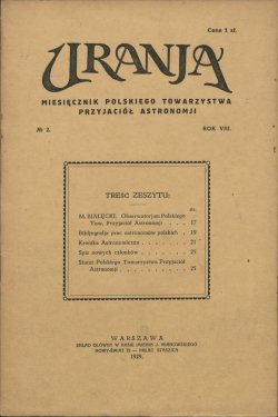 Urania nr 2/1929 (Uranja nr 2/1929)