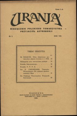 Urania nr 3/1929 (Uranja nr 3/1929)
