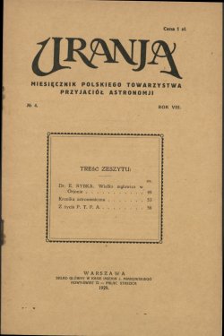 Urania nr 4/1929 (Uranja nr 4/1929)