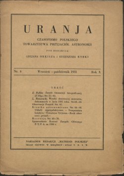 Urania nr 4/1931 (Uranja nr 4/1931)