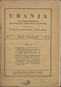 Urania nr 4/1932 (Uranja nr 4/1932)