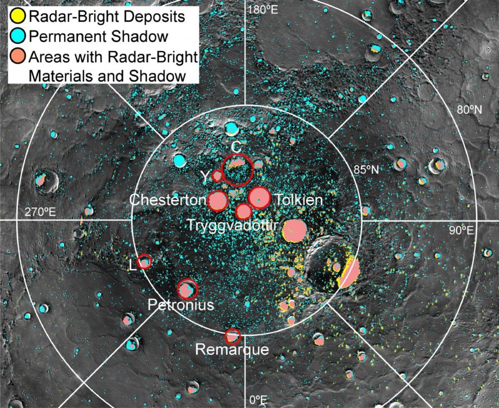 Kratery lodowe na Merkurym