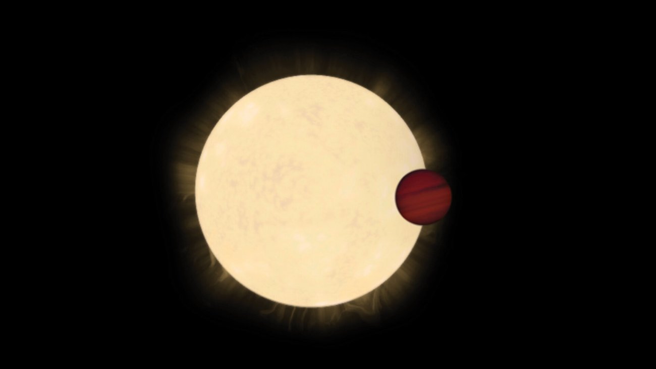 Gwiazda HD 93396 i planeta KELT-11b (wizja artystyczna)