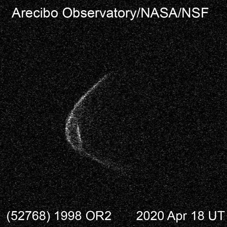 Planetoida (52768) 1998 OR2 - obraz radarowy