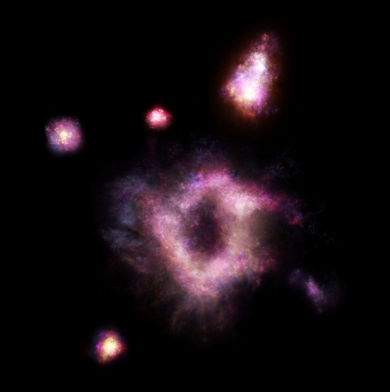 Artystyczna wizja galaktyki pierścieniowej