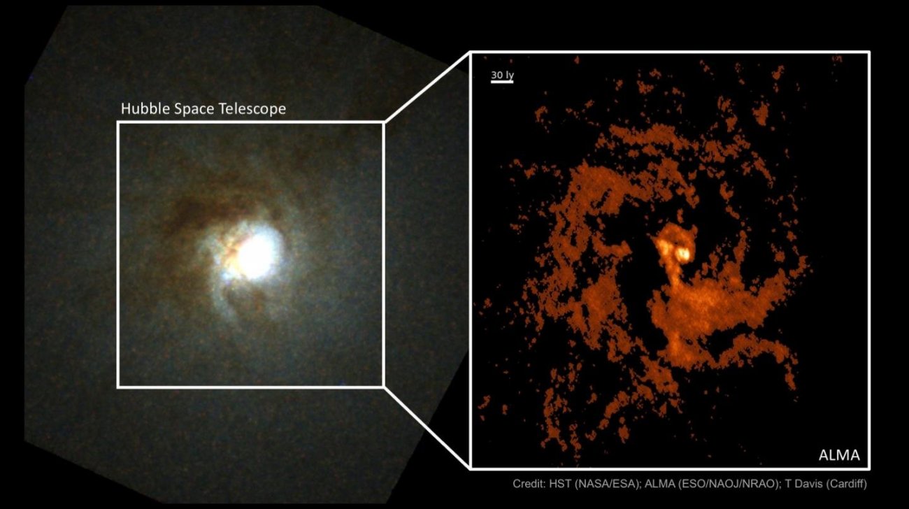 Galaktyka NGC 404 z SMBH w centrum