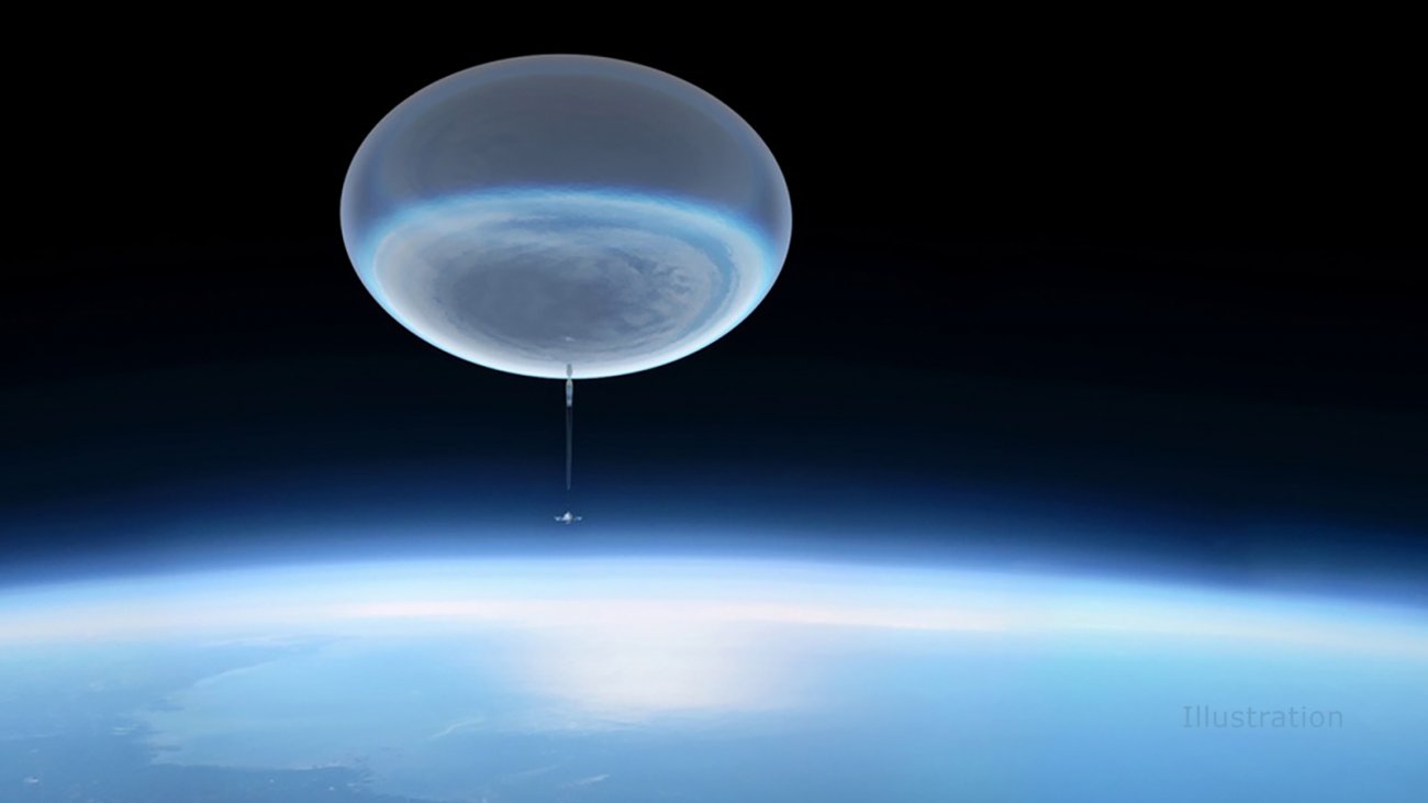 Balon stratosferyczny wzlatujący w wysokie partie atmosfery
