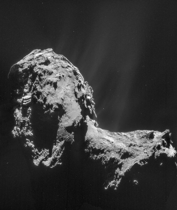 Mozaika obrazów komety 67P/Czuryumow-Gierasimienko