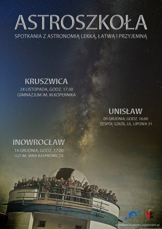 Plakat Astro-Szkoła. Źródło: Astrobaza Kopernik