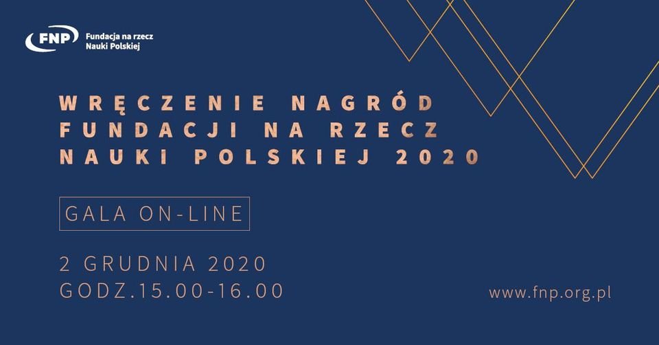 Gala wręczenia Nagród Fundacji na rzecz Nauki Polskiej 2020