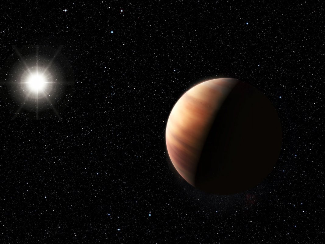  Artystyczna wizja planety pozasłonecznej podobnej do Jowisza, okrążającej gwiazdę HIP 11915. 