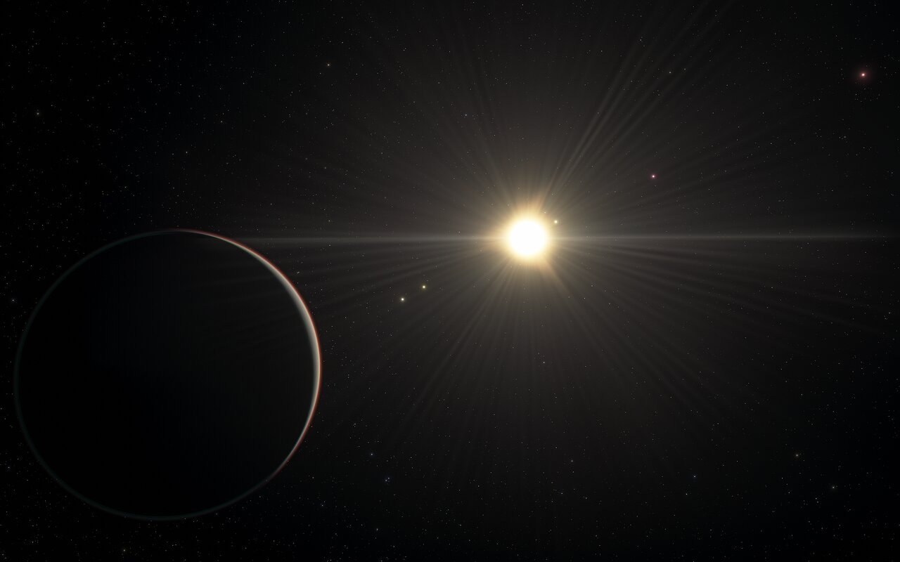 Artystyczna wizja systemu planetarnego TOI-178