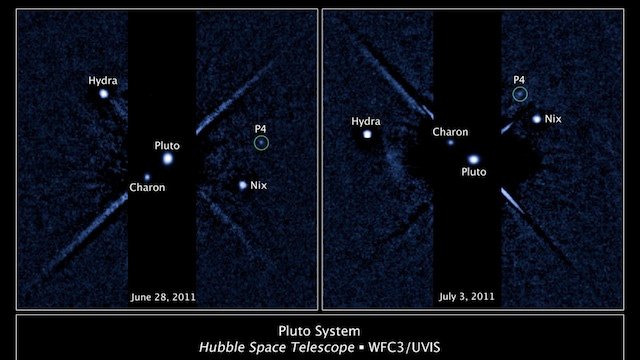Układ satelitów Plutona. Źródło: HST