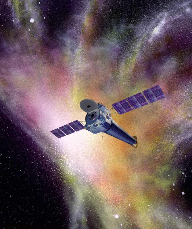Artystyczna wizja satelity Chandra. Źródło: NASA/CXC/NGST