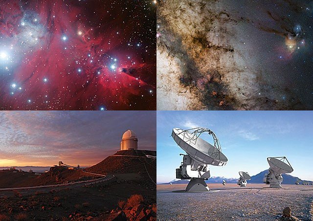Astronomiczne pocztówki wydane przez ESO. Źródło: ESO.